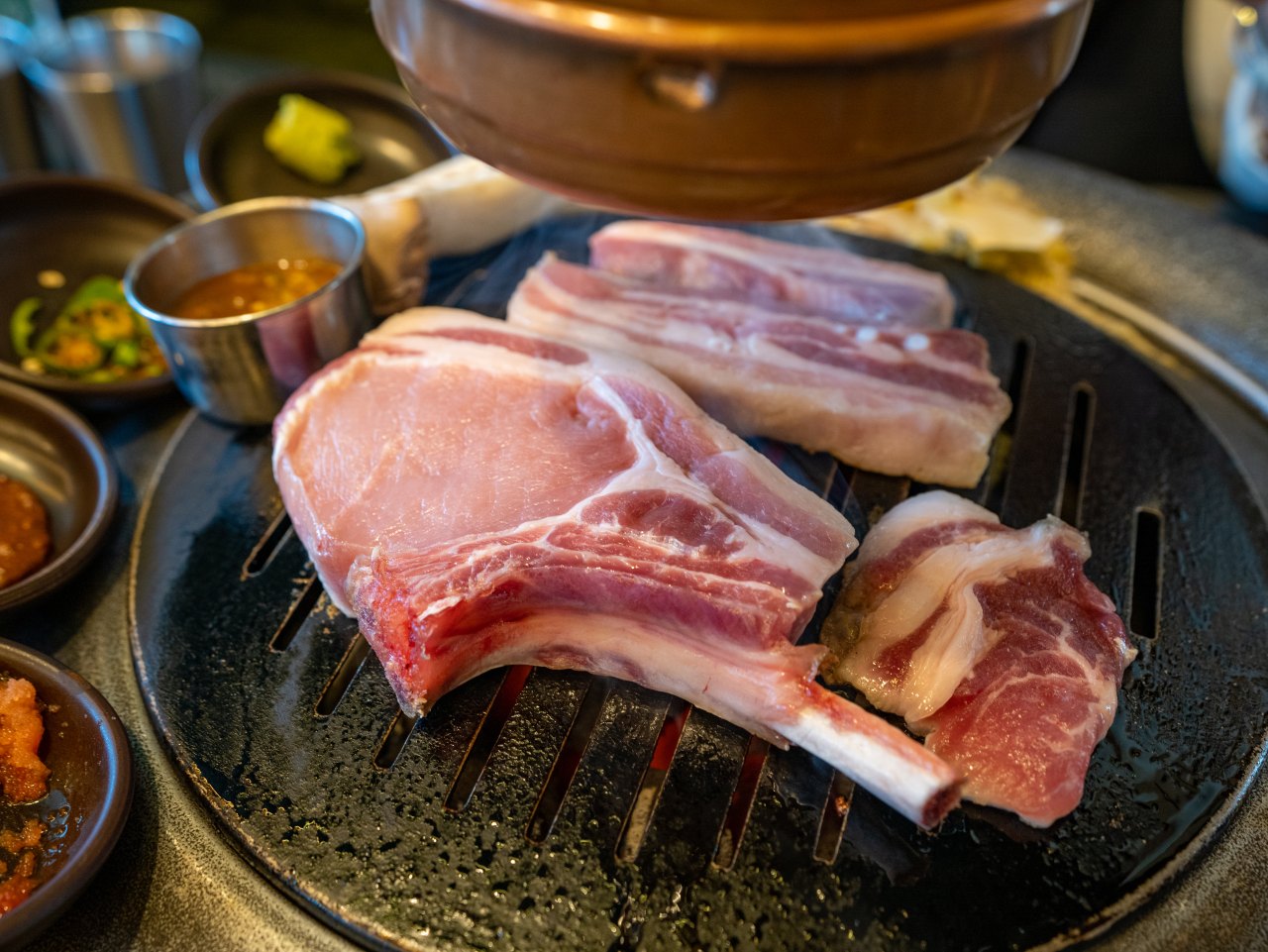 숙성도에서 맛본 제주 돼지고기