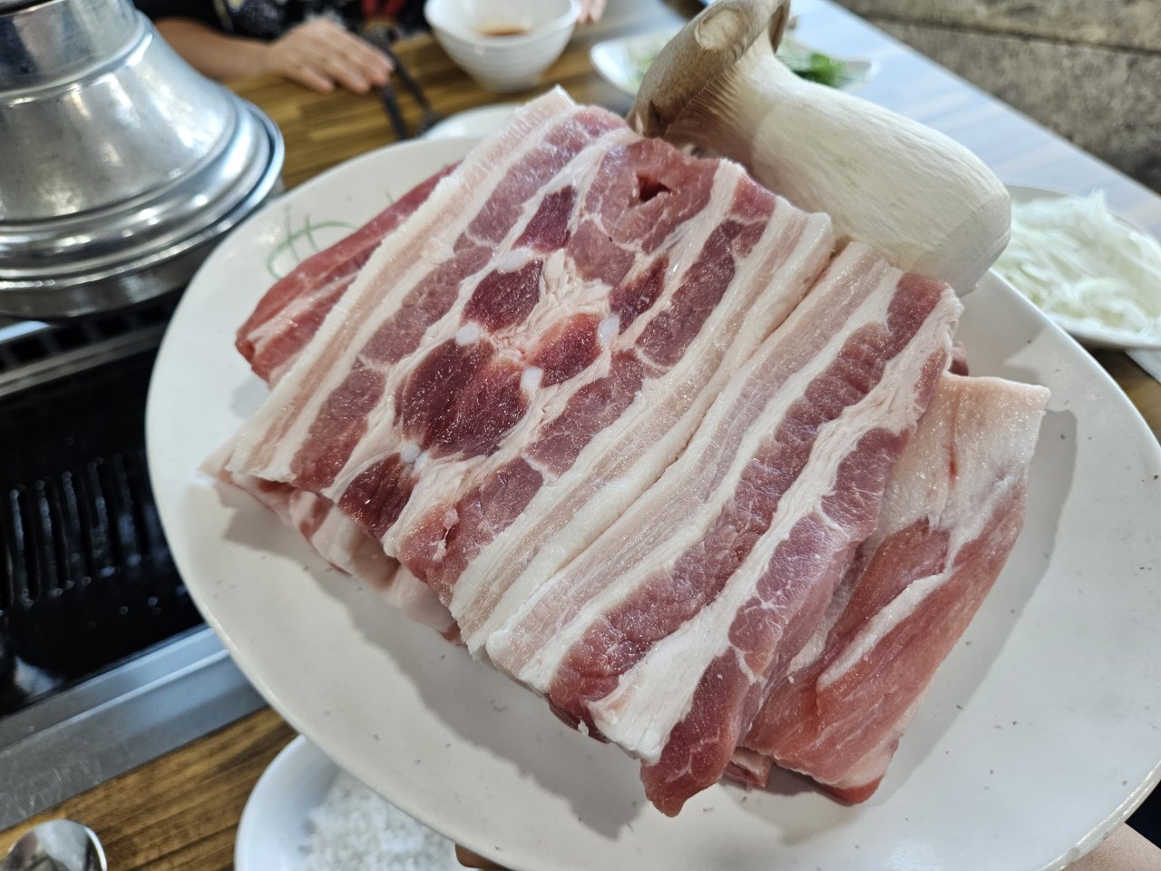 상원가든에서 주문한 돼지고기